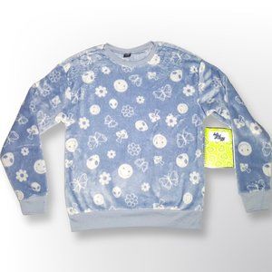 Cold Crush blue pattern fleece sweater